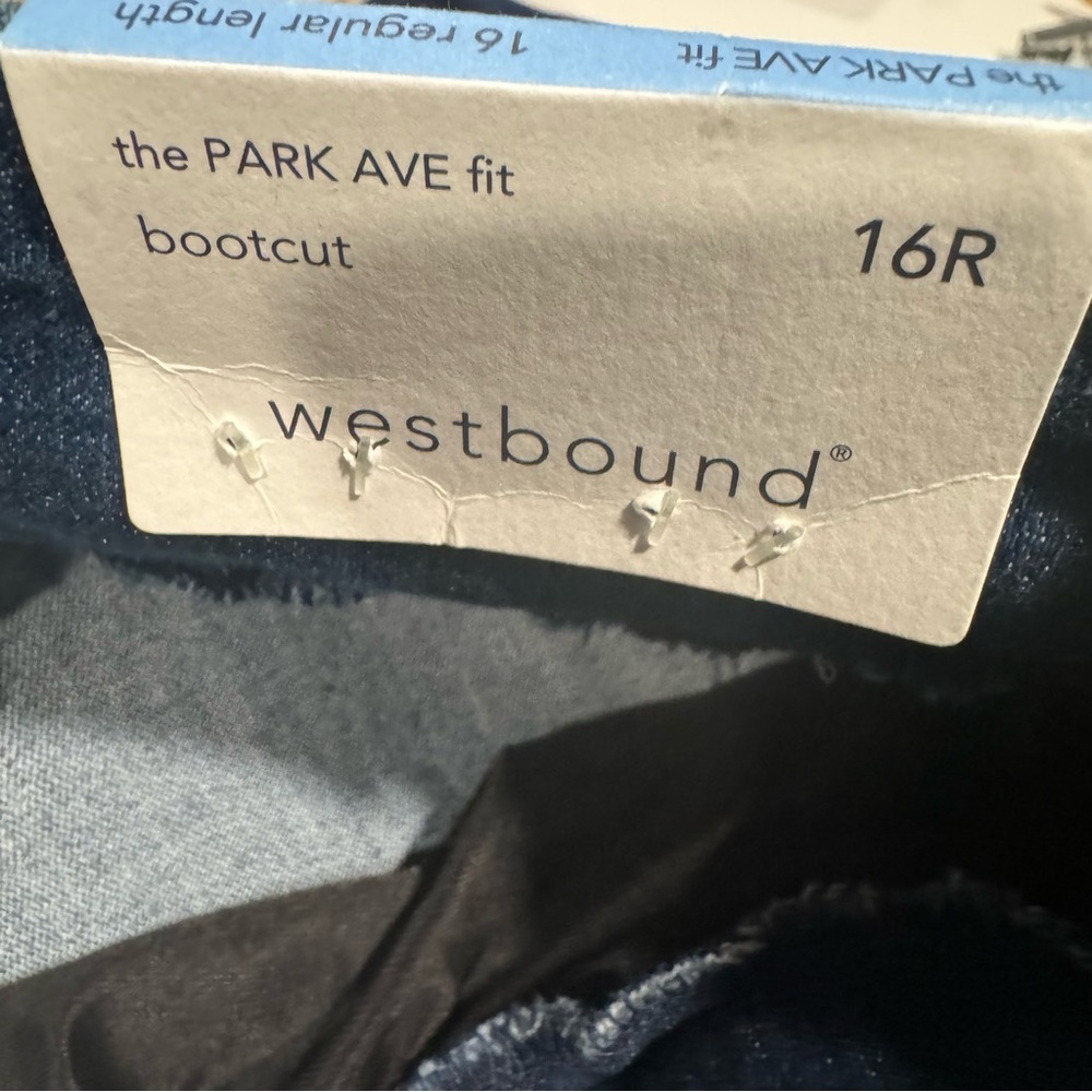 Westbound The Park Avenue Fit Bootcut Denim Jeans Size 16 R - Picture 3 of 11
